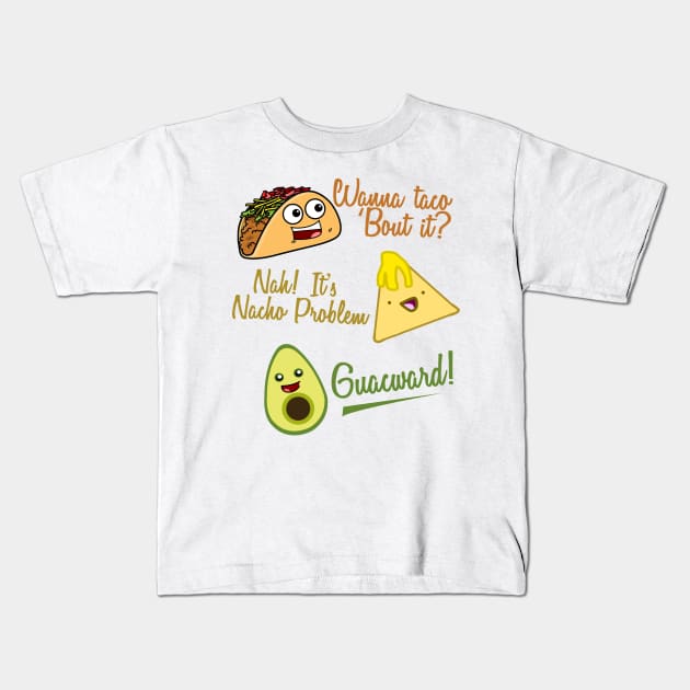 'Guacward Nacho Taco' Awesome Avocados Lover Gift Kids T-Shirt by ourwackyhome